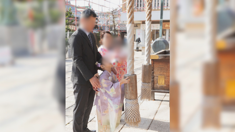 神社で撮影した七五三のロケーションフォト