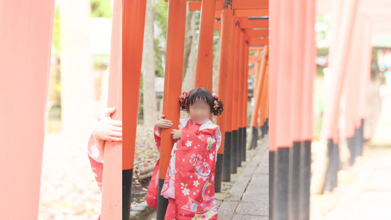 上の子が3歳の七五三のときに撮影したロケーションフォト