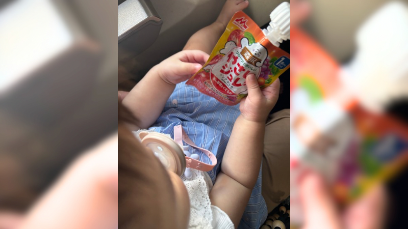 赤ちゃんの耳抜き対策に使った飲料ゼリー