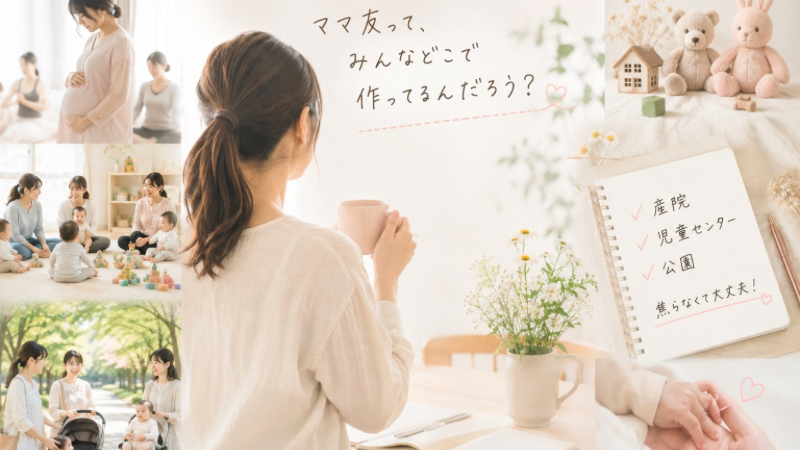 児童センターや公園で過ごす親子の様子